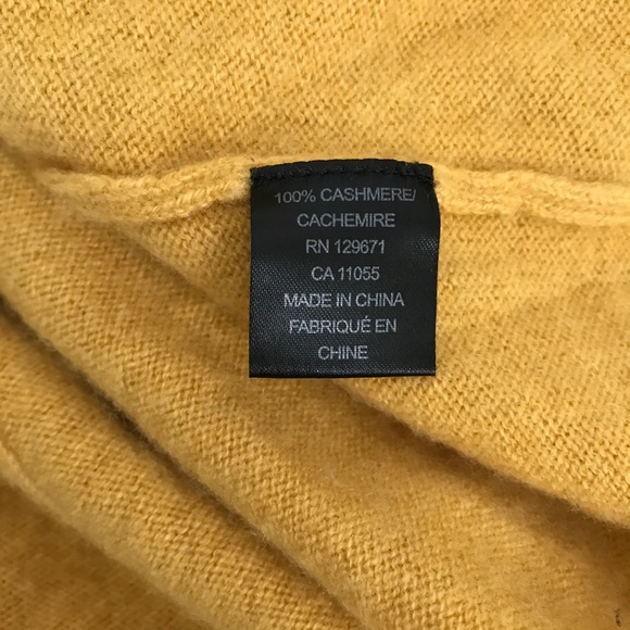 360 CASHMERE WOMENS SWEATER 100% CASHMERE YELLOW SLOUCHY OVERSIZE PULLOVER SMALL - Picture 9 of 10